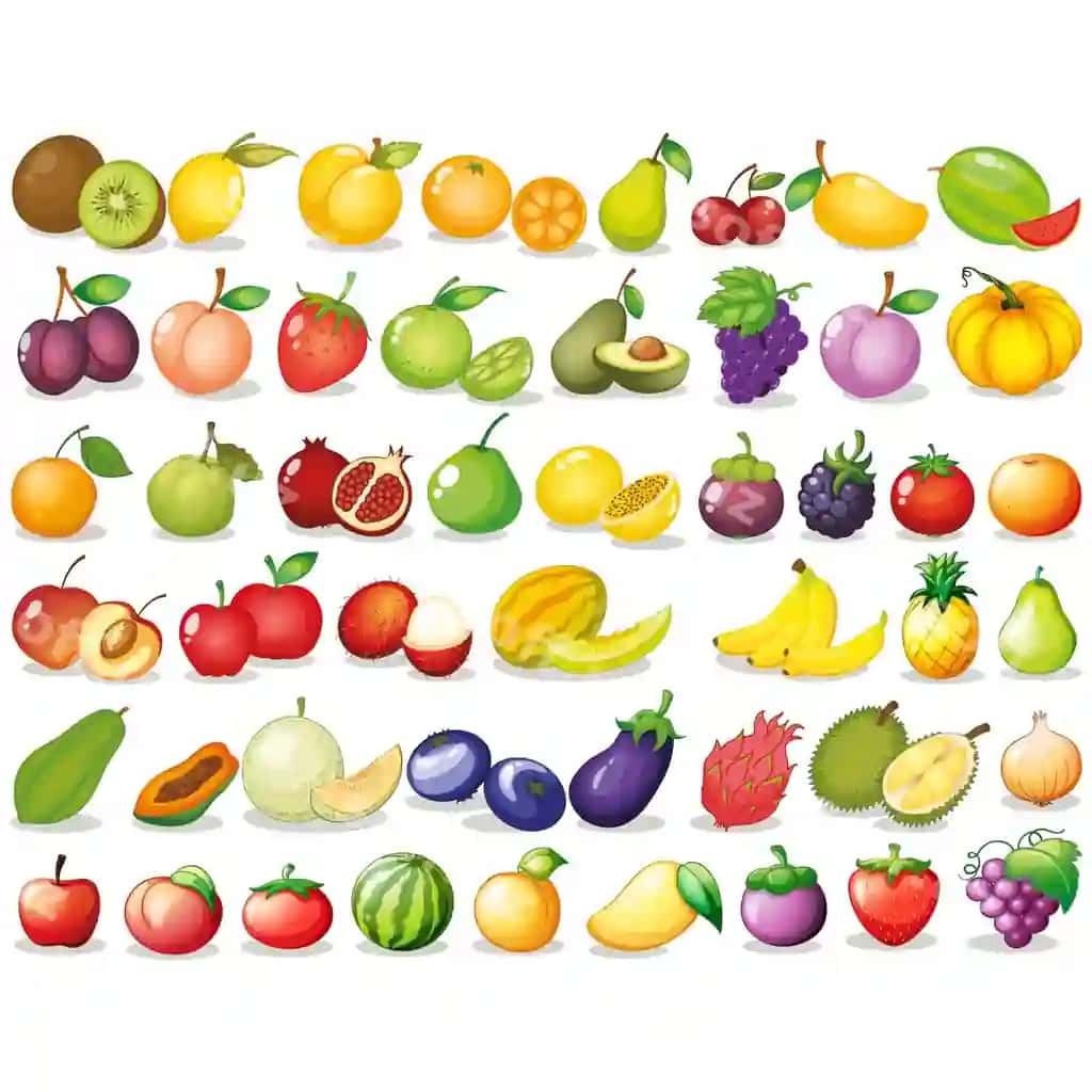Rangli meva kollektsiyasi | Coloured fruits collection