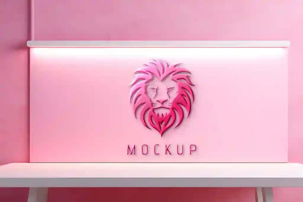 Hashamatli brending belgisi logotipi maketi | Luxury branding sign logo mockup
