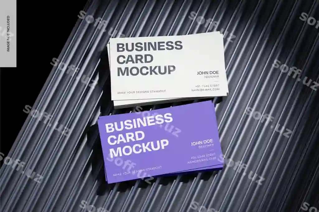 Landskap zamonaviy prezentatsiya kartalari namunasi | Landscape modern presentation cards mockup