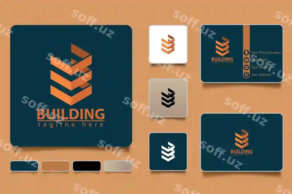 Binoni monogramma logotipi premium vektor | Building monogram logo premium vector