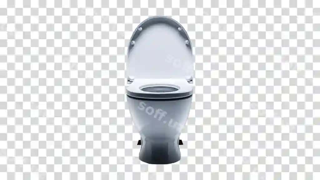Noyob yuqori sifatli tualet tovar ajraltirilgan shaffof fonda | Sleek high commodity toilet isolated transparent background