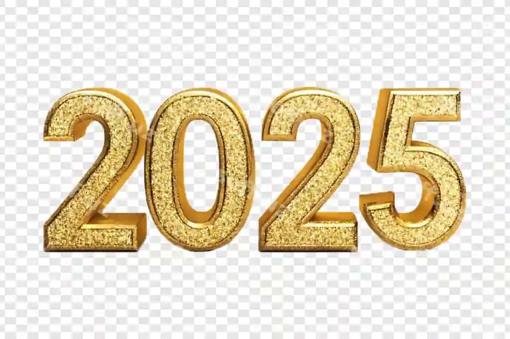 Parqli oltin 2025 sonlari noyob shrift ideal tadbir reklamalash bayramiy | Shiny gold 2025 numbers sleek font ideal event promotions festive