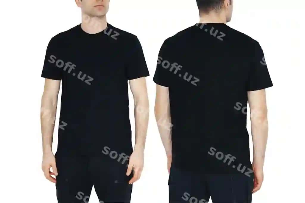 Ikki tomonli qora futbolkalar nusha joyi bilan | Two side black tshirts with copy space