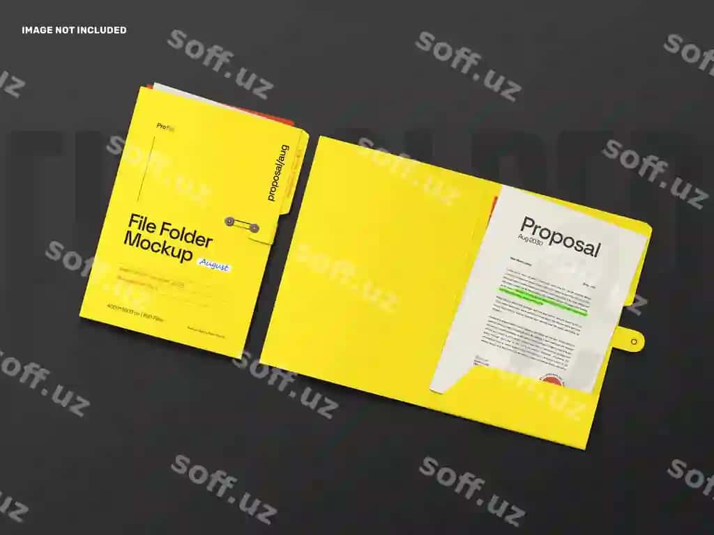 Fayl tutuvchi namuna | File holder mockup