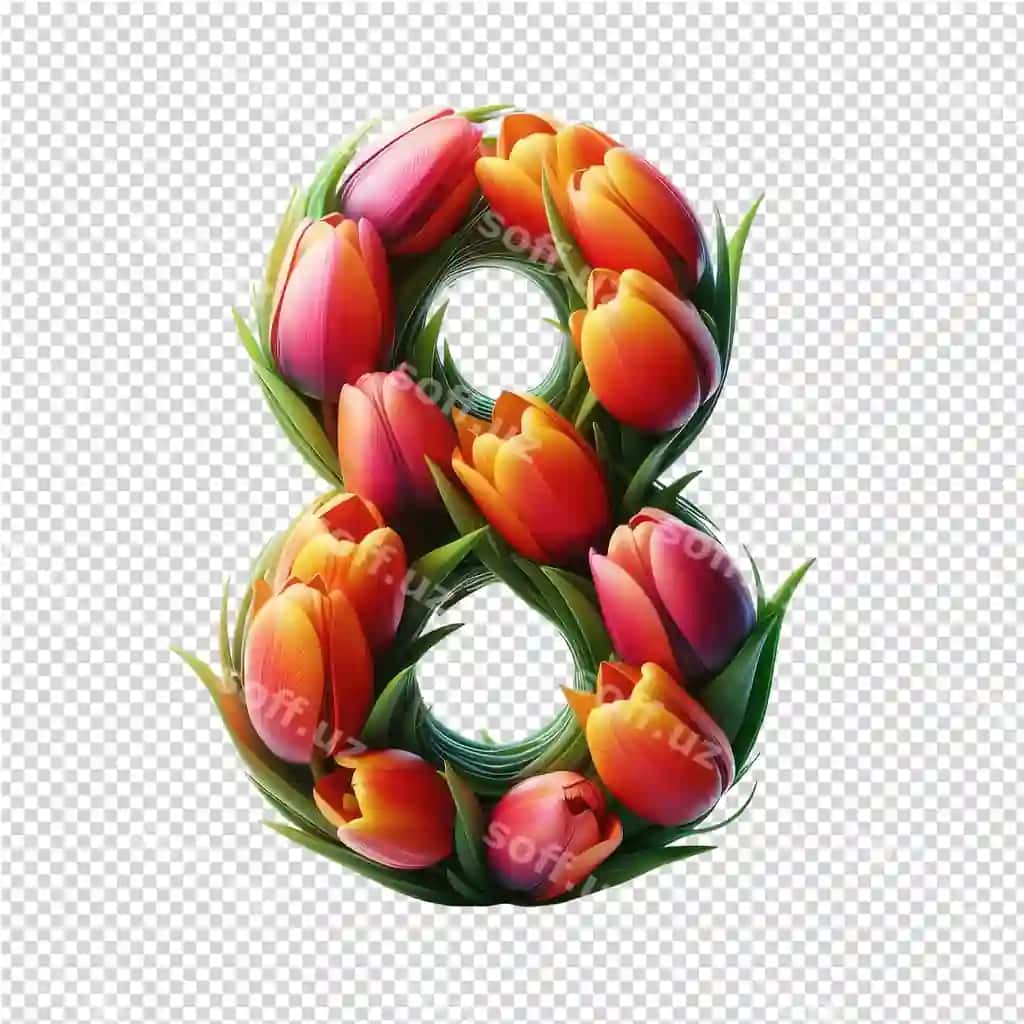 6-raqamli gul u | Flower with number 6 it