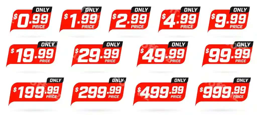 Chegirma narx belgisi to'plami ajraltirilgan oq | Discount price tag collection isolated white