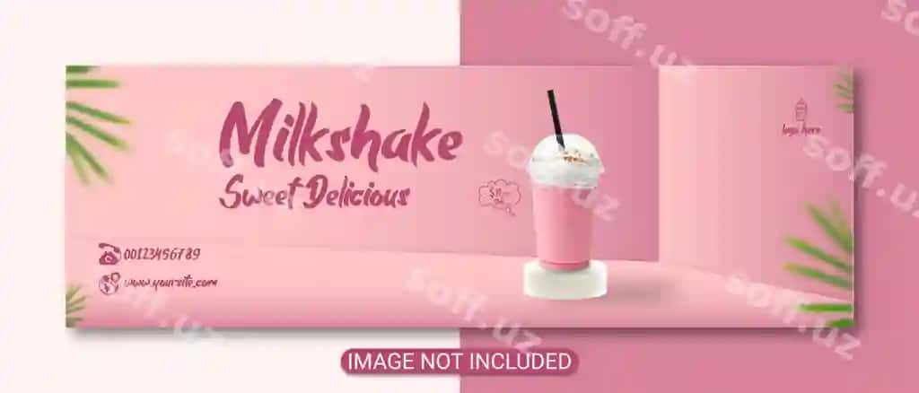Pushti oq sutli kokteyli somon bilan | Pink white milkshake with straw it