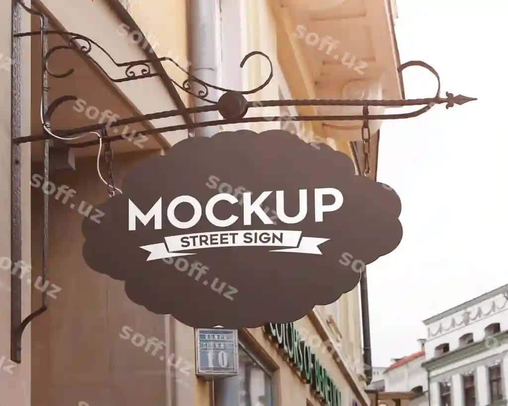 Ko'cha belgisi namunasi | Street sign mockup