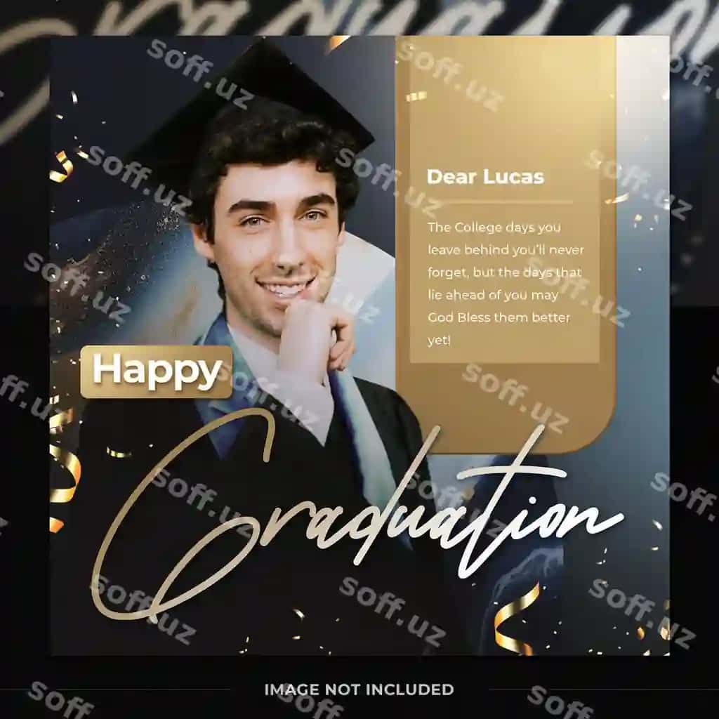 Instagram post bitirish shabloni | Instagram post graduation template