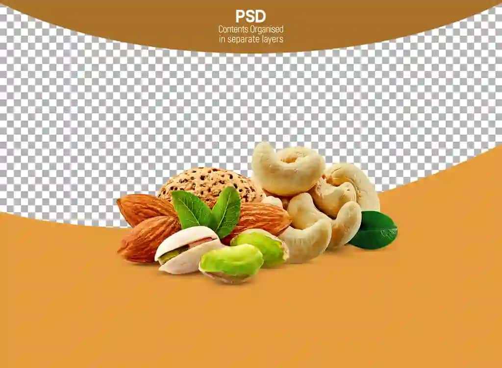Aralash yerfıstığı izolyatsiya qilingan shaffof fon | Mixed peanuts isolated transparent background
