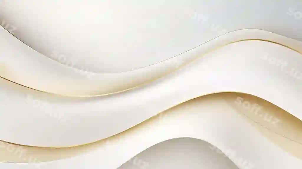Elegant aqiqiy oq sharf fon bilan chilgan chiziqlar golden element | Elegant white shade background with wavy line golden element