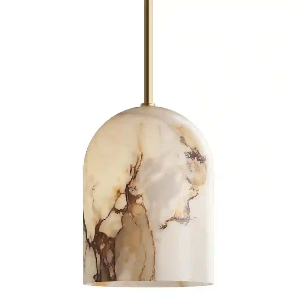 Belfry Arm Alabaster Pendant Lamp