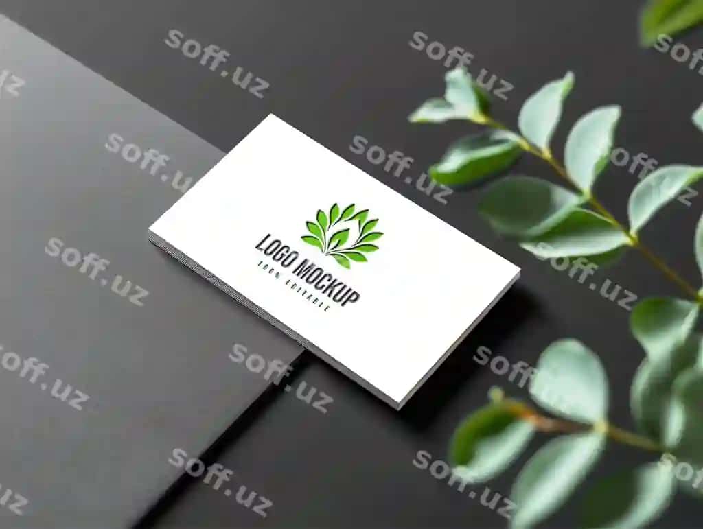 Psd logo namunasi biznes karta bilan | Psd logo mockup with business card