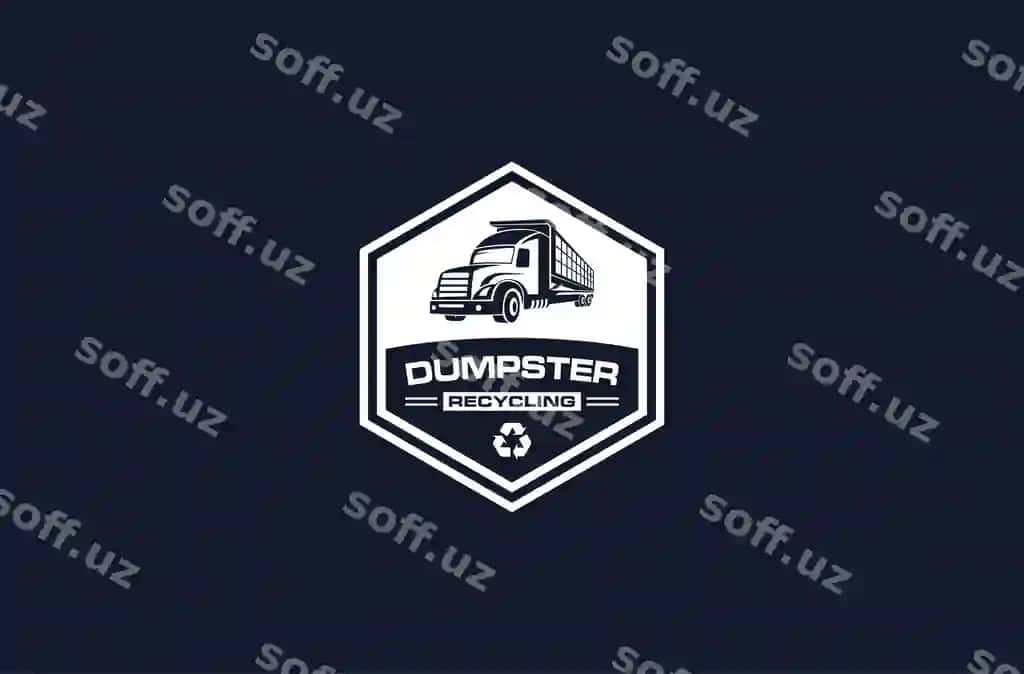 Dump truck logo belgisi premium vektor | Dump truck logo mark premium vector