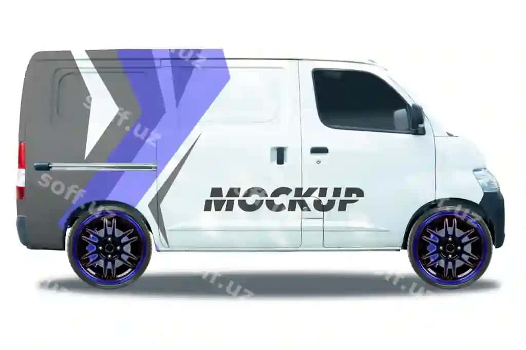 Mashina oq binafshe qora g'ildiraklar binafshe qora dizayn bilan | Car white with purple black wheels purple black design