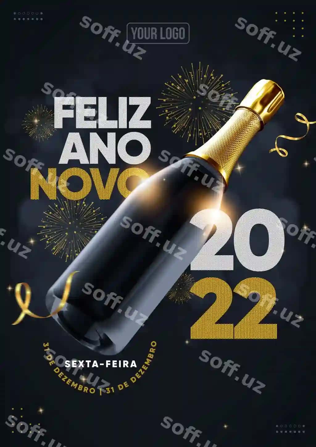 2022-yil Yangi yil bilan bayramiy plakat tarqatish | Happy new year 2022 festive poster dissemination