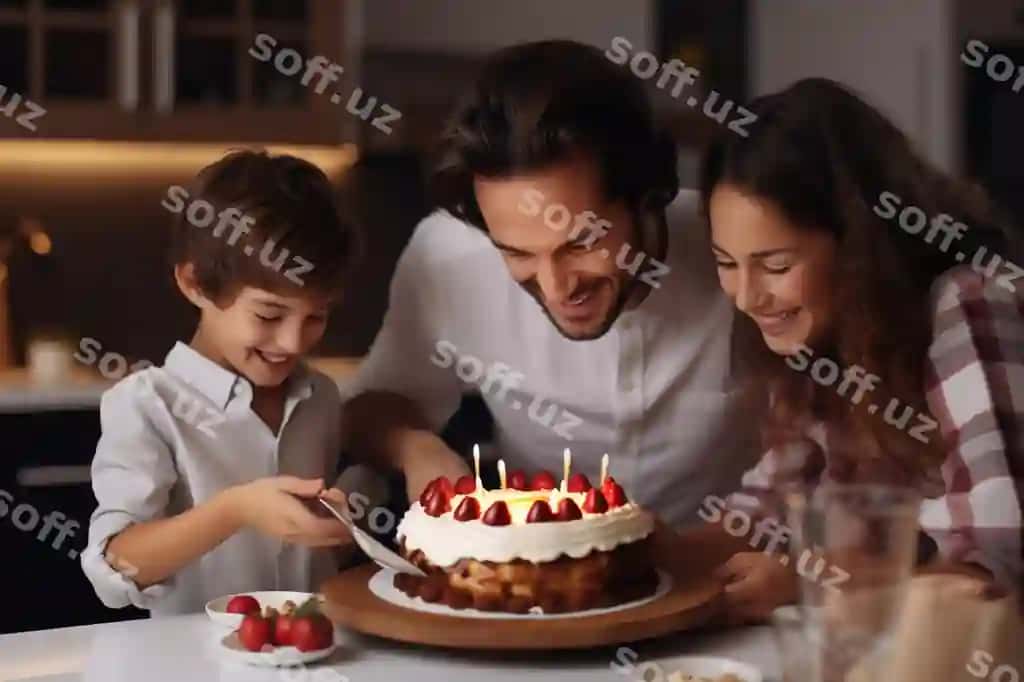 O'rta kadr Braziliya oilasi mamno'a shirinliklar pishirish. | Medium shot brazilian family cooking tasty desserts