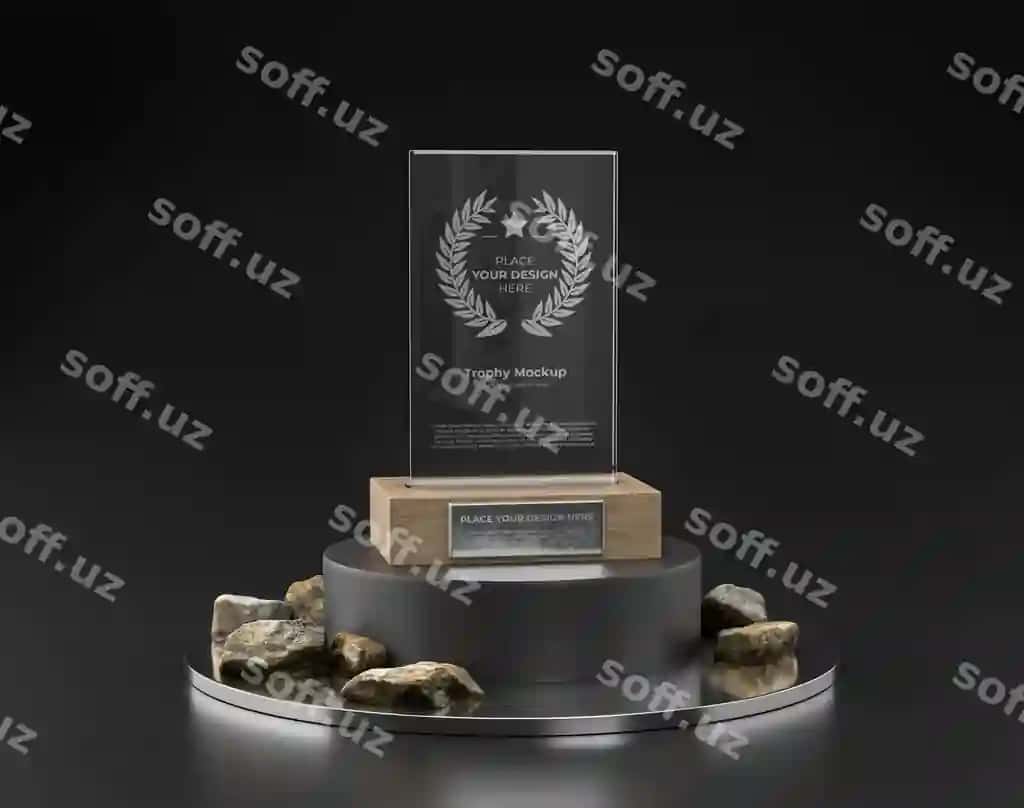Trofeya mockup dizayni | Trophy mockup design