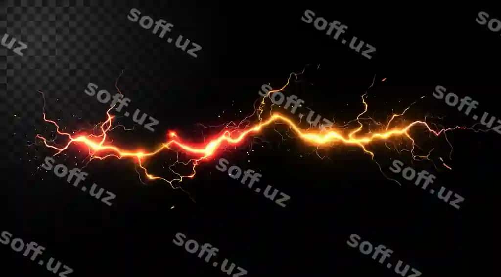 Aniq shamol urishi qorong'u osmon bo'yi | Vivid lightning strike across dark sky