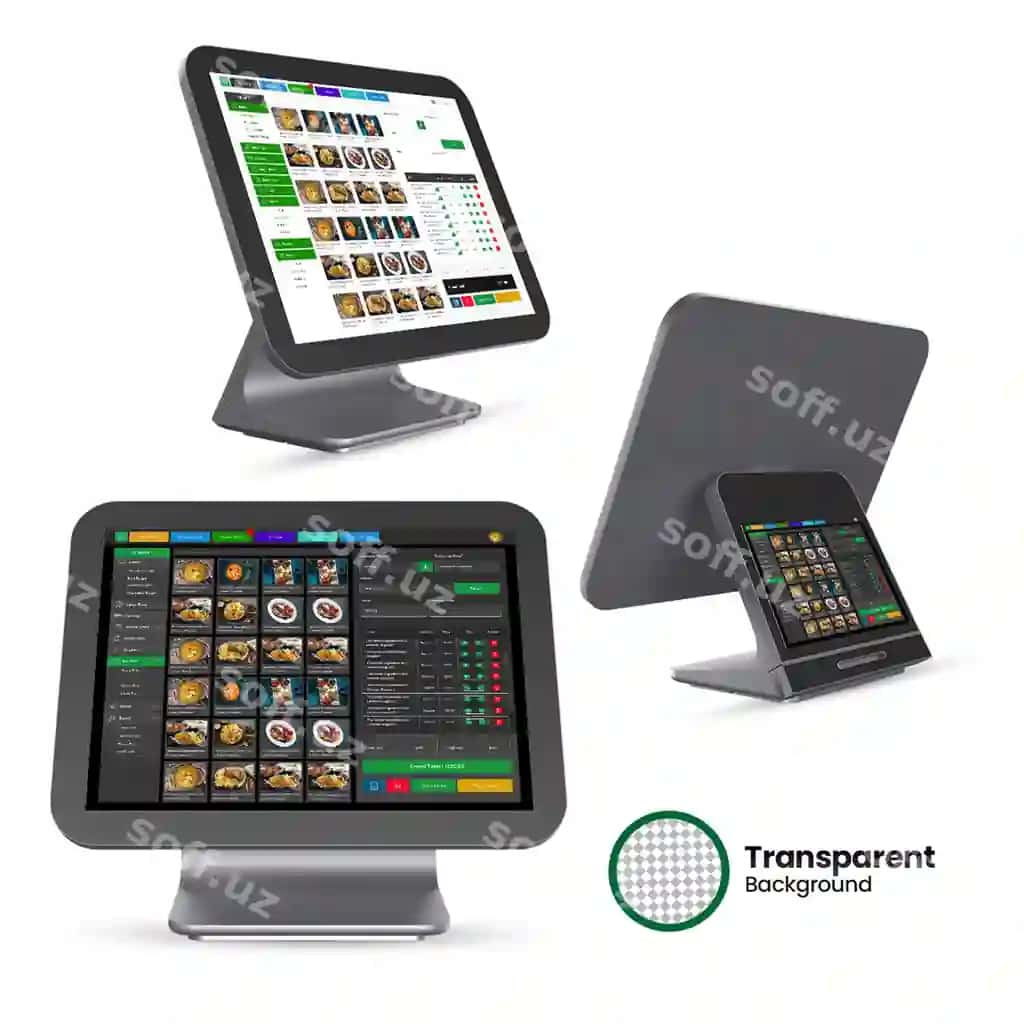 Realistik PoS mashinasi mockup shabloni | Realistic pos machine mockup template