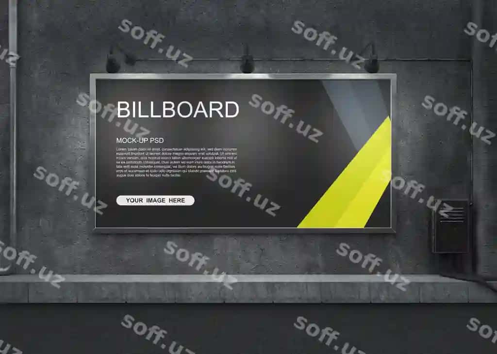 Billboard mockup eski beton devor | Billboard mockup old concrete wall