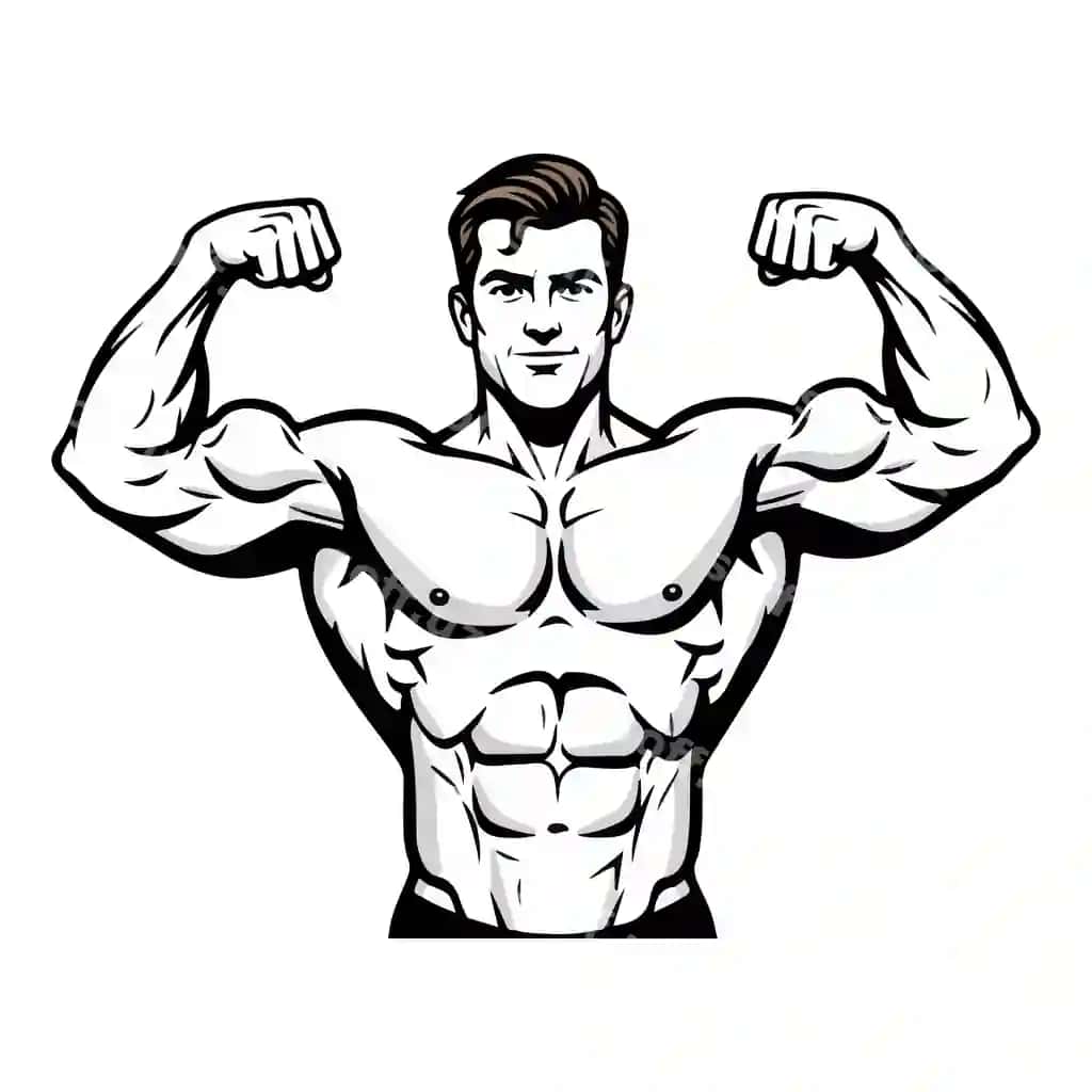 Bodiibilder bisepsini chuqur olayotgan | Bodybuilder flexing his biceps