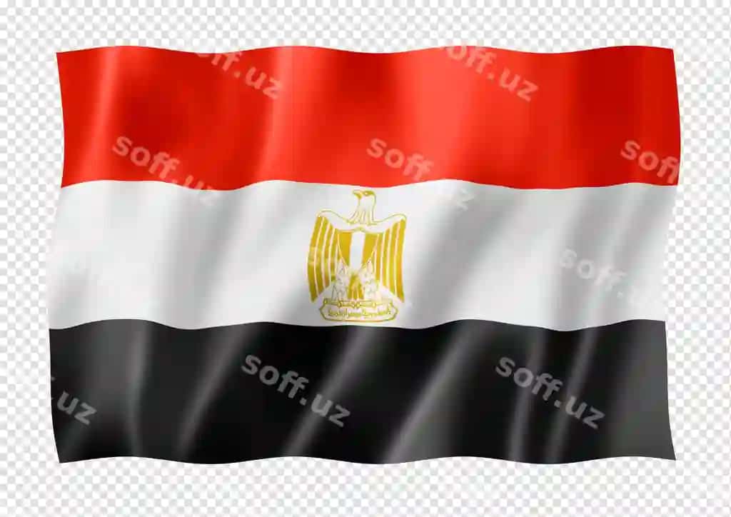 Misr bayrog'i ajraltirilgan oq | Egyptian flag isolated white