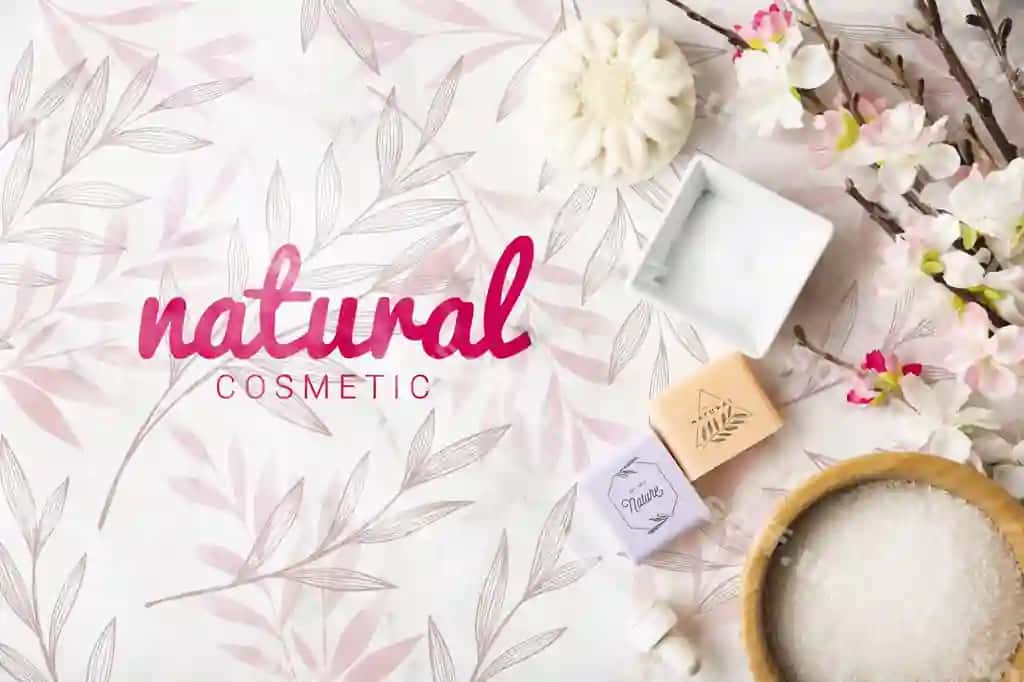 Yuqori ko'rinishli tabiiy kosmetik mahsulotlar | Top view natural cosmetic products