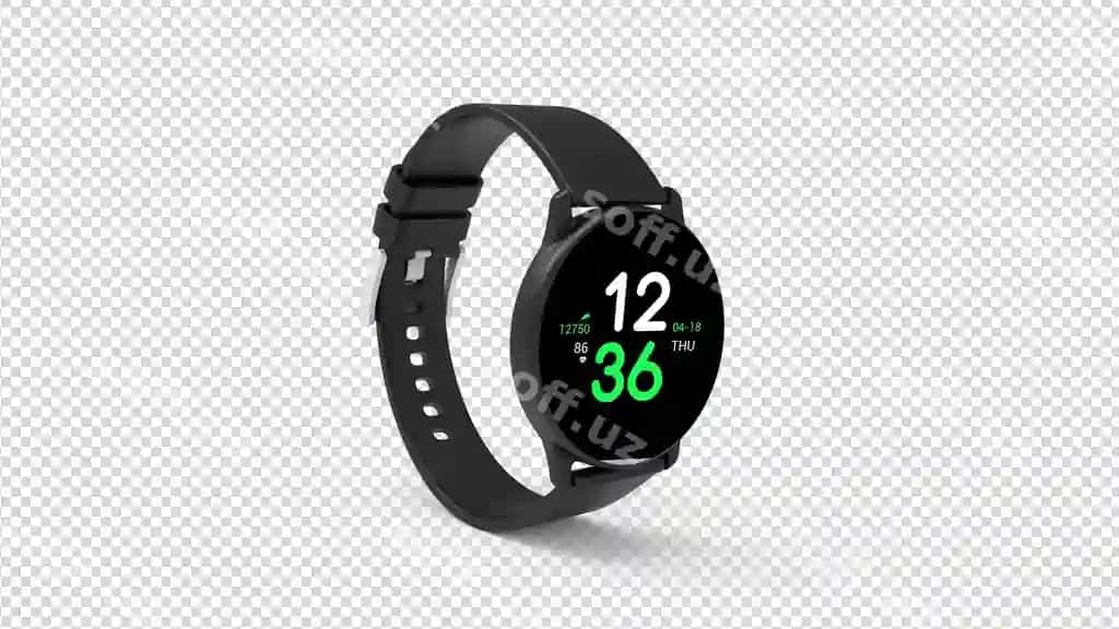 Bepul PSD akillı soat realistik shaffof fonda | Free psd smart watch realistic transparent background