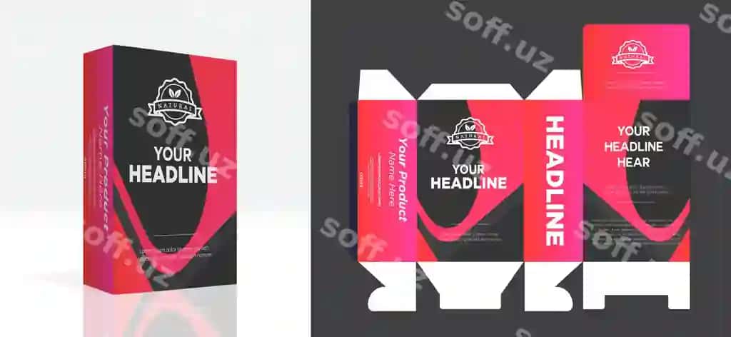 Supplementlar kosmetik quticha dizayni paket dizayni shabloni | Supplements cosmetic box design package design template