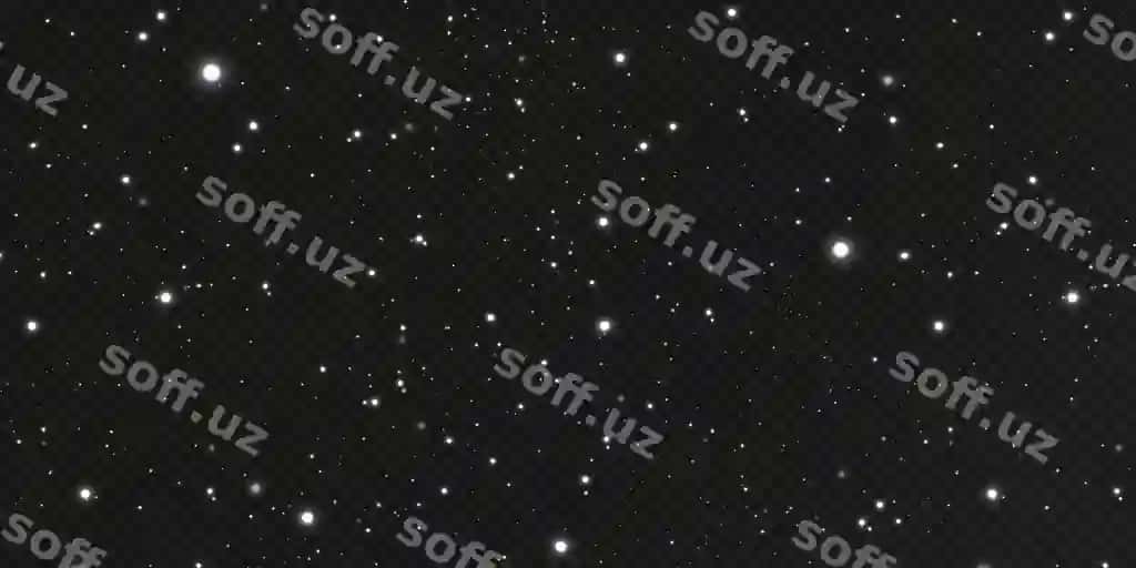 Yulduzlar shaffof orqa fonda parq. | Stars shine transparent background