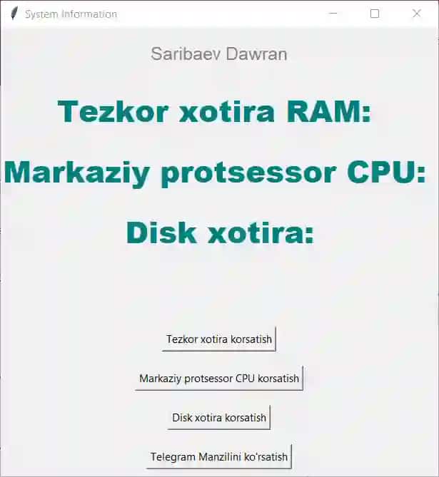 kompyuter xususiyatlari