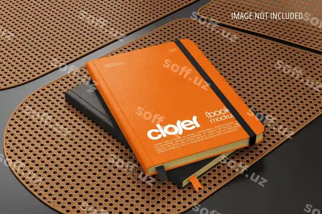Daftarlar mockup teksturali yuz | Notebooks mockup textured surface