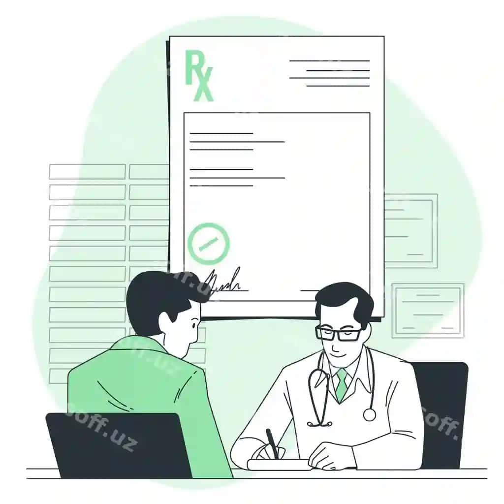 Tibbiy retsept konsepsiya illustratsiyasi | Medical prescription concept illustration