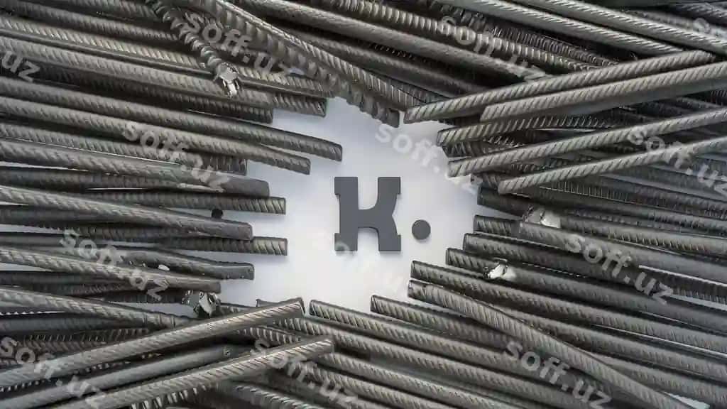 Metal mustahkamlash temir armaturashti oq fon 3d render | Metal reinforcement steel rebars white background 3d rendering