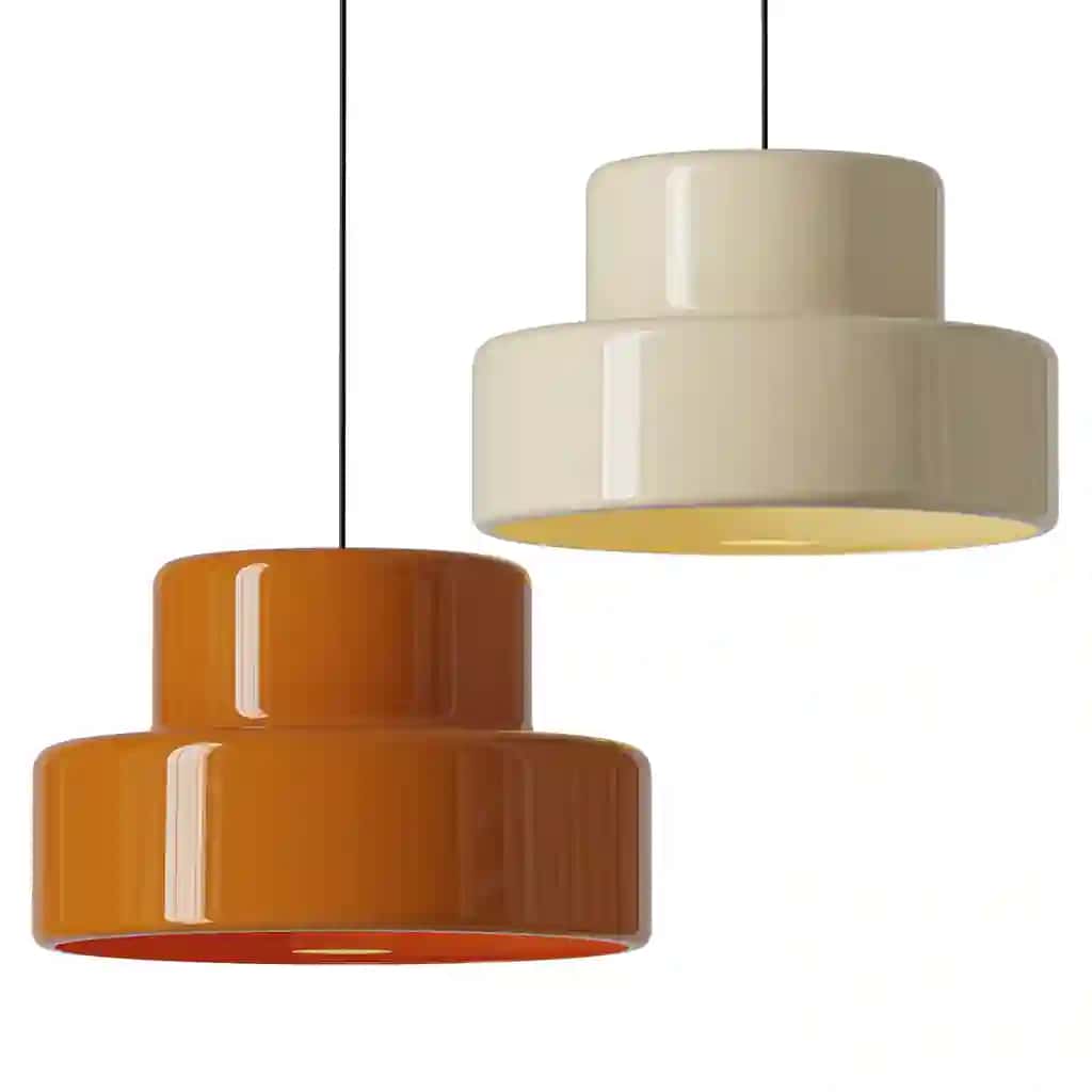 Bauhaus Vintage Orange Warm Pendant Light