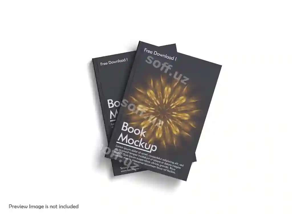 Haqiqiy kitob modeli tahrirlanga olidigan ajratilgan oq fon | Realistic book mockup editable isolate white backround