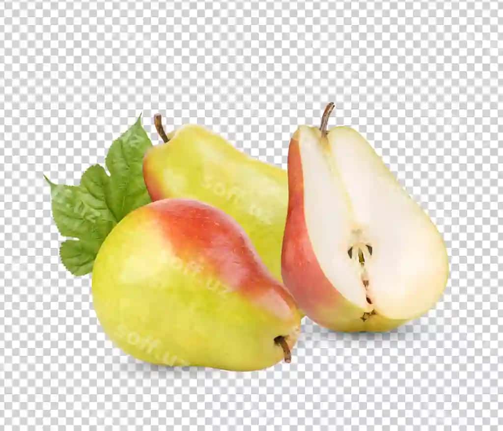Uzumlar barglar bilan ajratilgan | Pears with leaves isolated