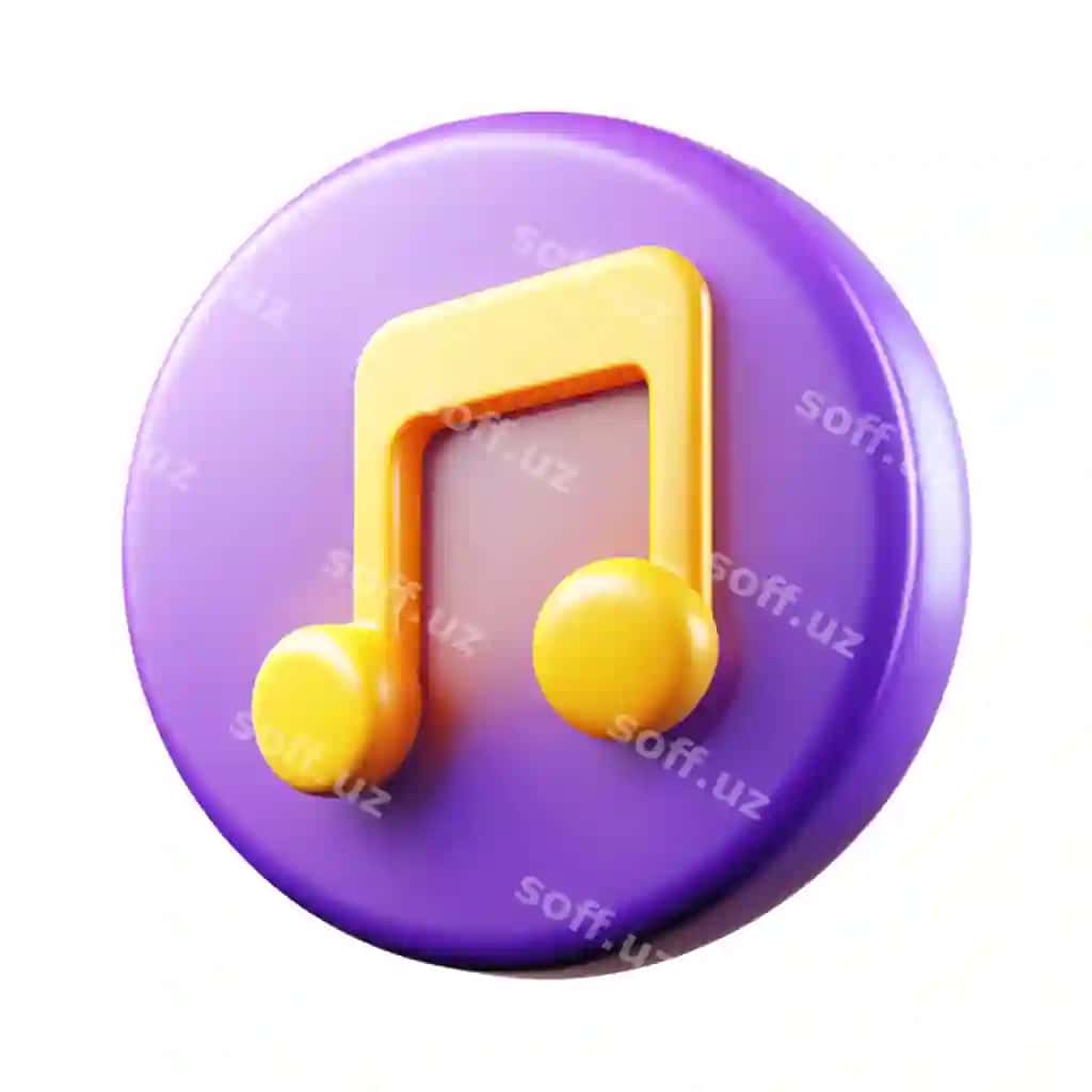 Binafsha sariq musiqa 3d musiqa ikonasi | Purple yellow music 3d music icon