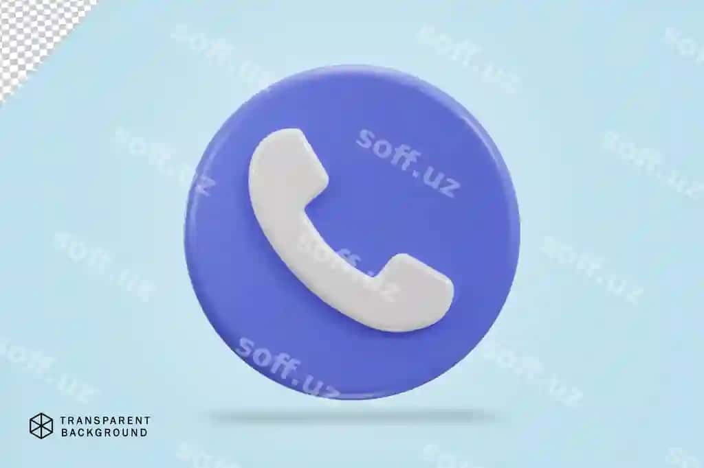 Telefon qo'ng'iroq ikonkasi 3d vektor illustratsiyasi | Telephone call icon 3d vector illustration