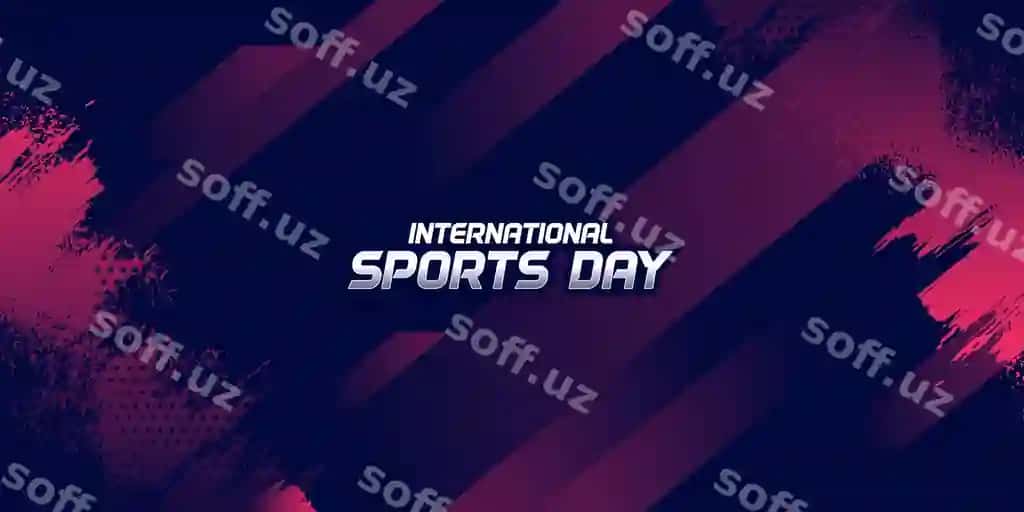 Sportlar orqa fon vektori xalqaro sportlar kuni illustratsiyasi grafikasi | Sports background vector international sports day illustration graphic