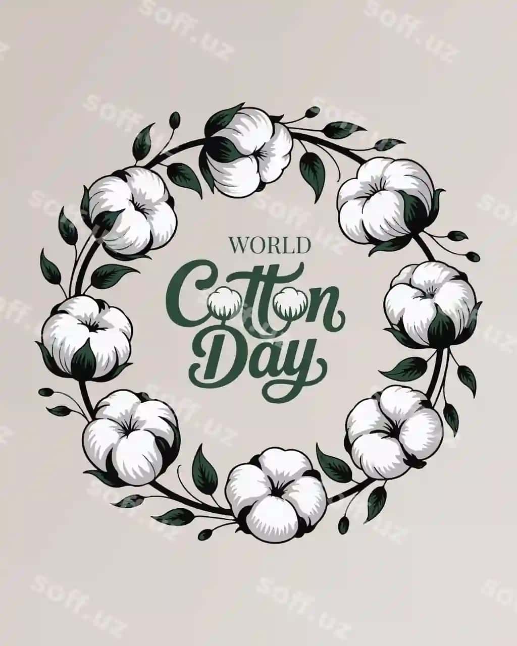 Jahon paxta kuni pлакаты | World cotton day poster