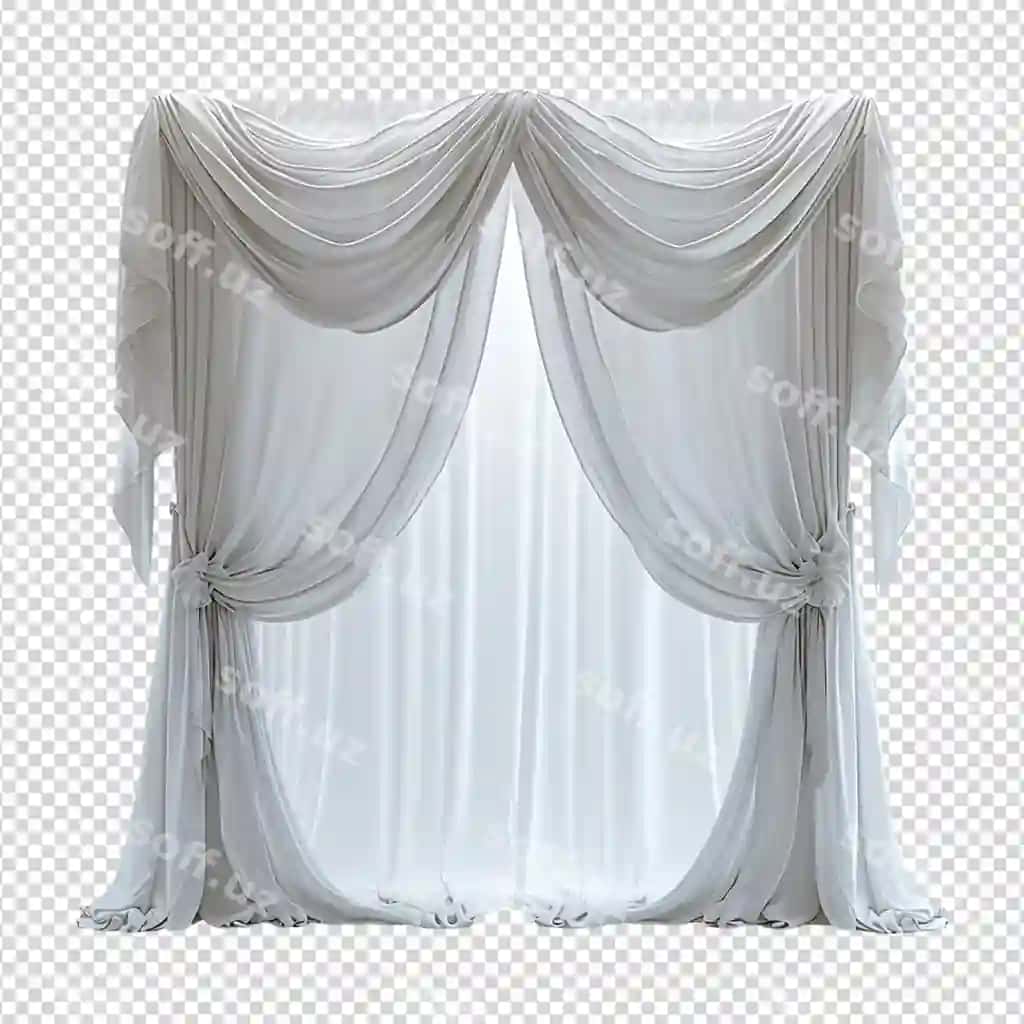 Parda oq ajraltirilgan | Curtain isolated white