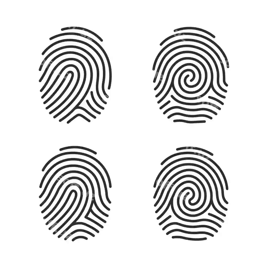 Biometrik barer identifikatsiya autentikatsiyasi ikonkalarini xavfsiz kirish bilan o'rnatish. | Set fingerprint id authentication icons with secure access biometric
