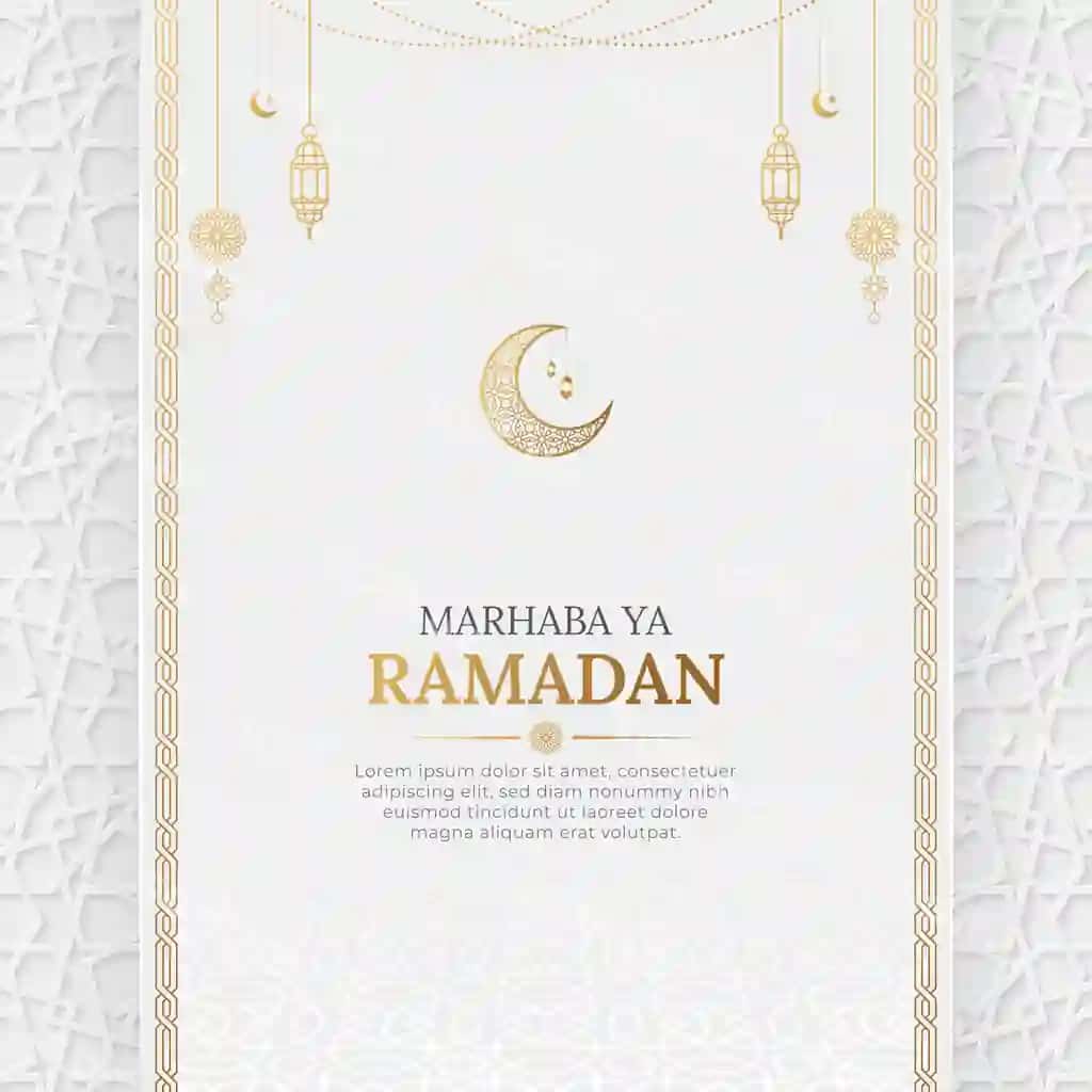 Ramazon kamillay chiroyli ijtimoiy tarmoqlar posti shabloni islamiy naqshli | Ramadan kareem elegant social media post template with islamic pattern