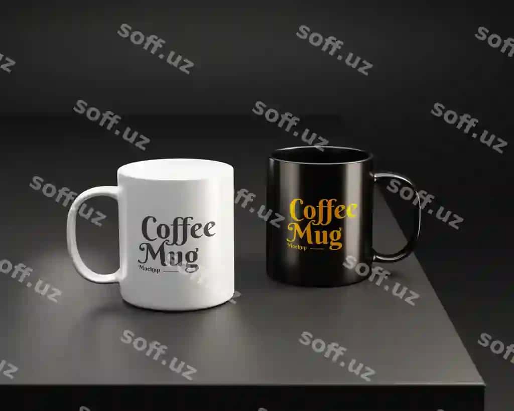 Qahveh holdonasi mug namunasi | Coffee cup mug mockup