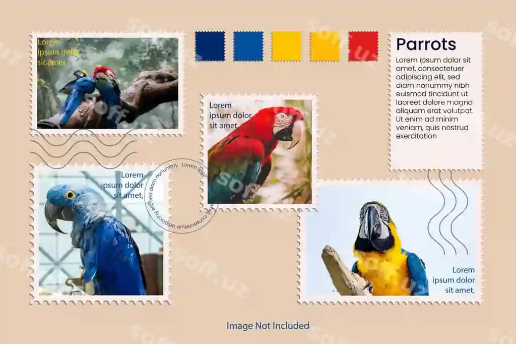 Pochta temiri mood doska | Postage stamp mood board