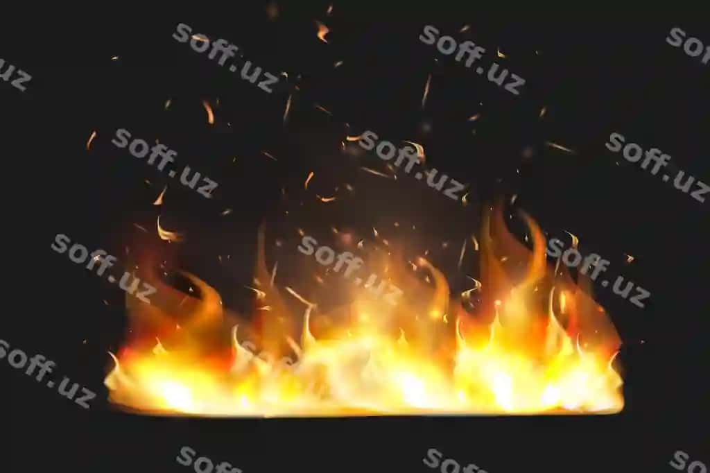 Qizil olov shinalari ko'tarilayotgan, yondirilayotgan va chorqayotgan zarrachalar flama olov bilan | Red fire sparks flying up burning glowing particles flame fire with