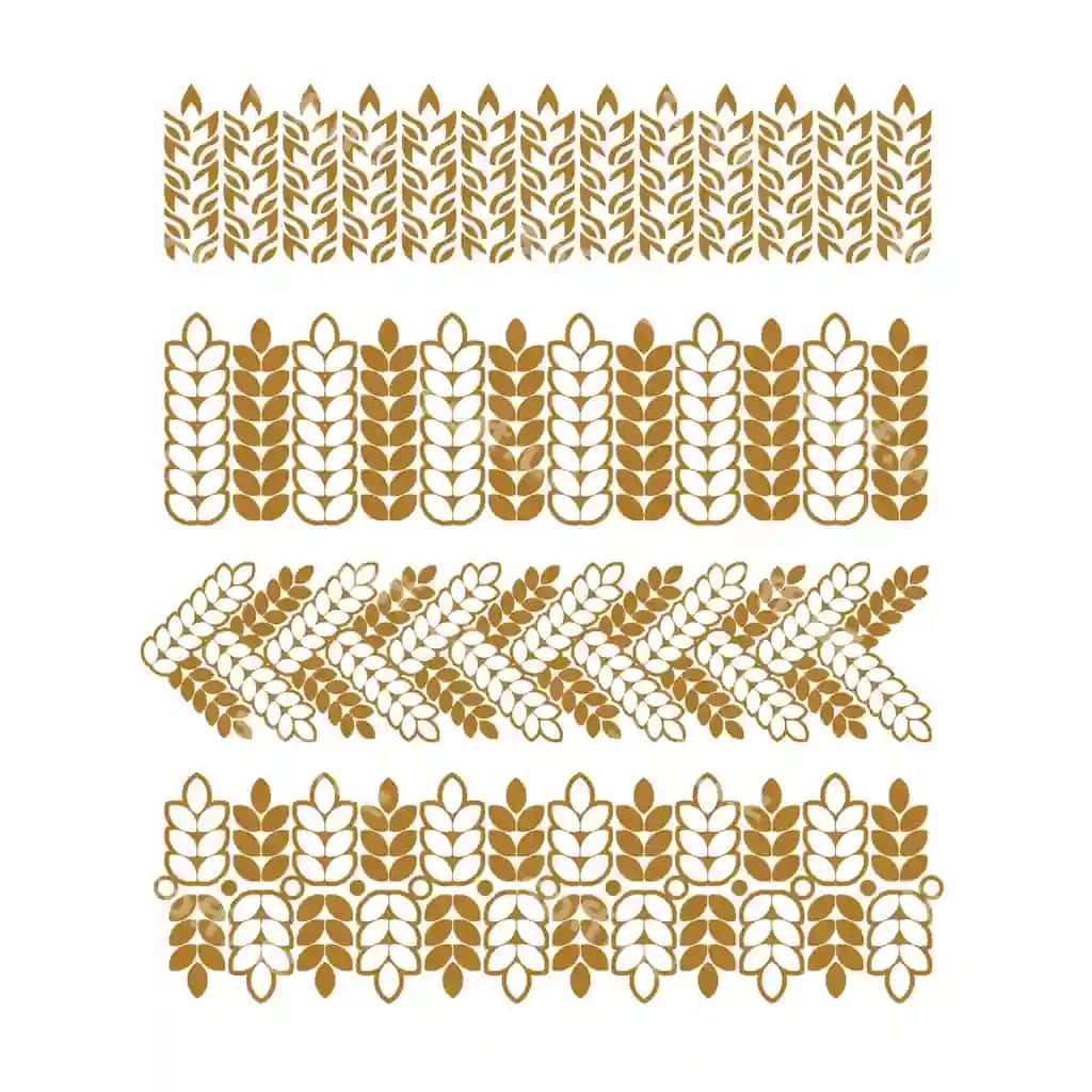 Bug'doy illustratsiya vektor dizayn shablon to'plami | Wheat illustration vector design template collection