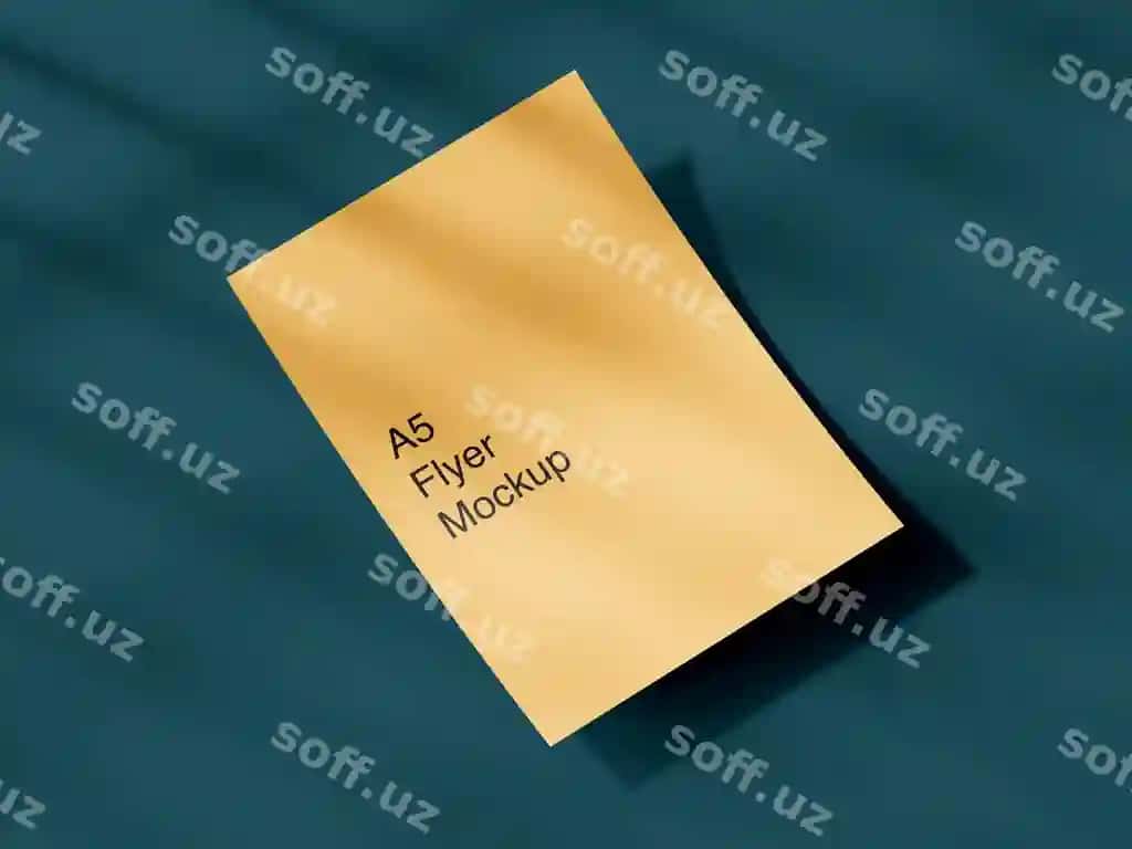 Yuqori ko'rinishdagi mockup flyer | Top view mockup flyer